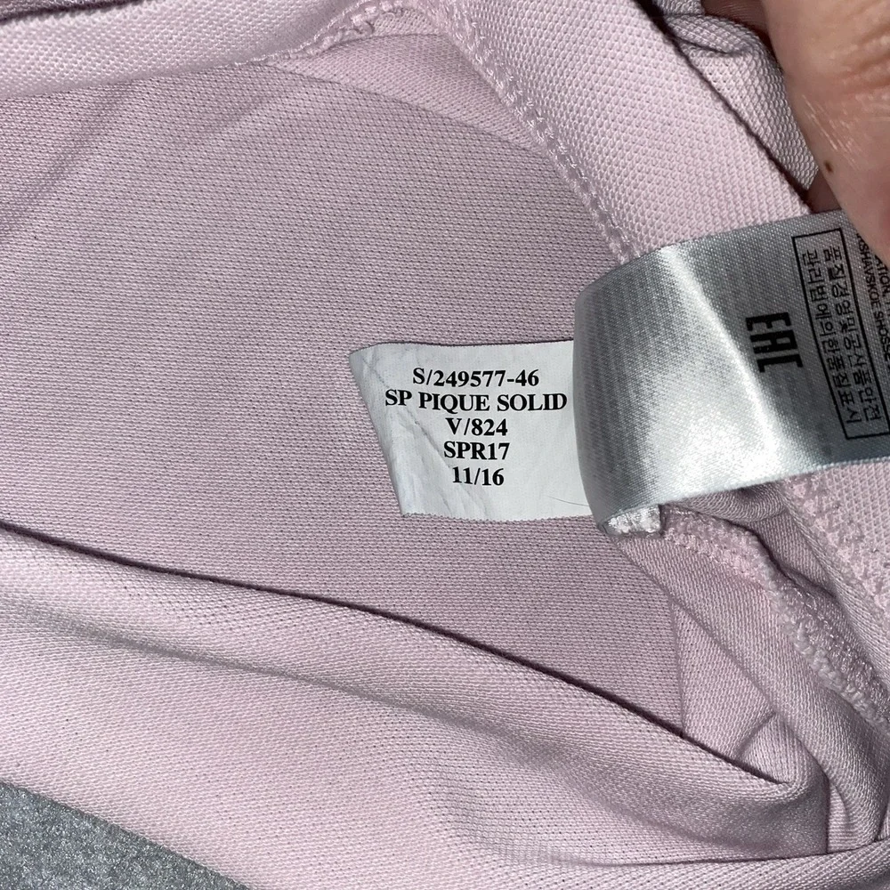 Banana Republic Polo Shirt Mens L Pink‎ Elephant Logo Pique Cotton Blend Preppy
